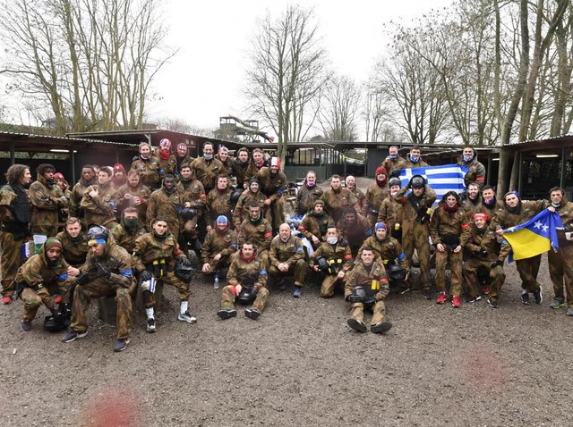 Arsenal FC paintballing at Delta Force