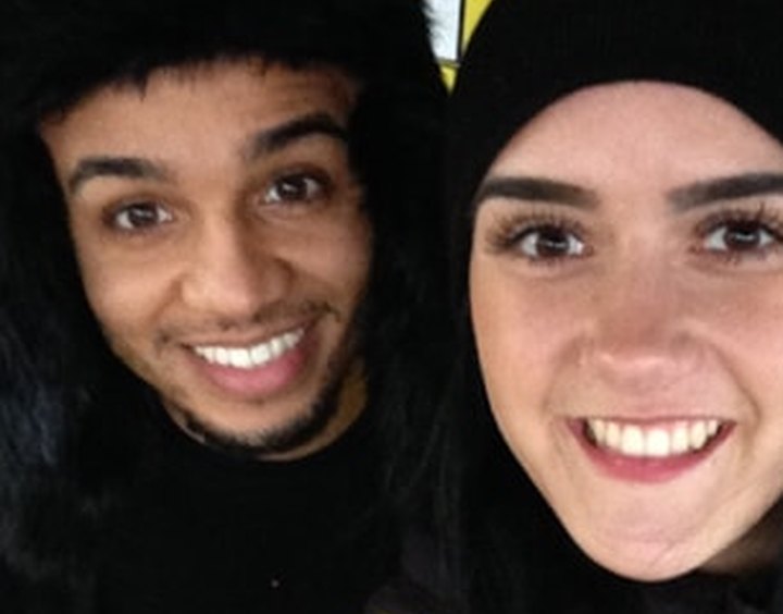 Aston Merrygold paintballing at Delta Force