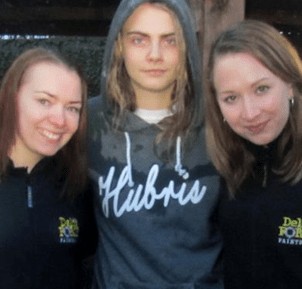 Cara Delevingne paintballing at Delta Force