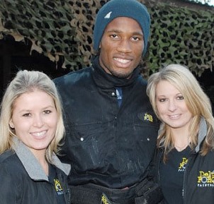 Didier Drogba paintballing at Delta Force