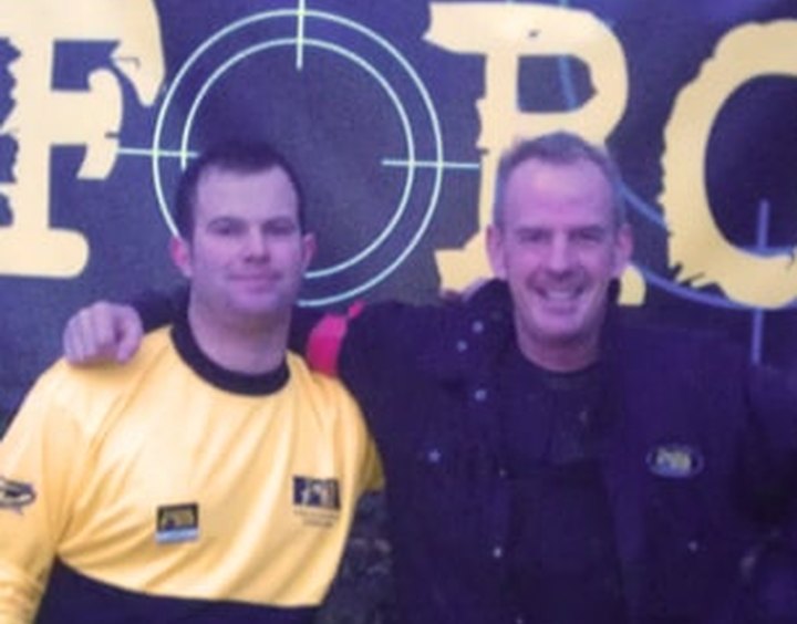 Fatboy Slim paintballing at Delta Force