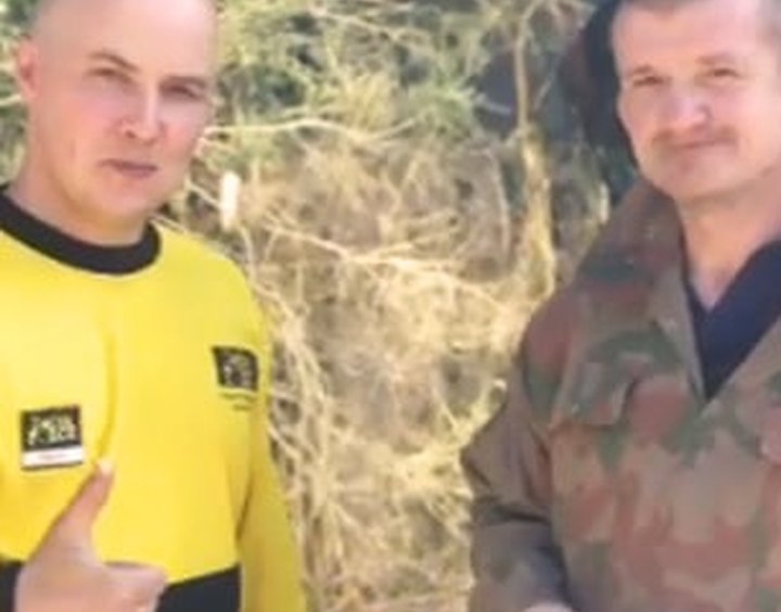 Graham Rowntree paintballing at Delta Force