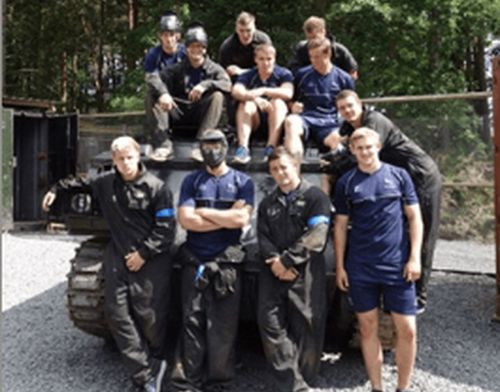 Newcastle Falcons paintballing at Delta Force