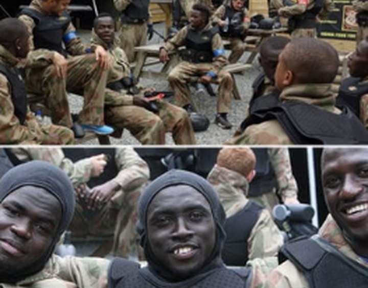 Newcastle United paintballing at Delta Force
