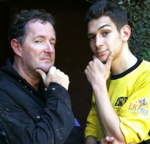 Piers Morgan paintballing at Delta Force