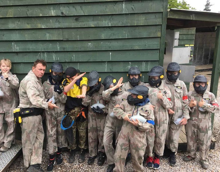 Shane Richie paintballing at Delta Force