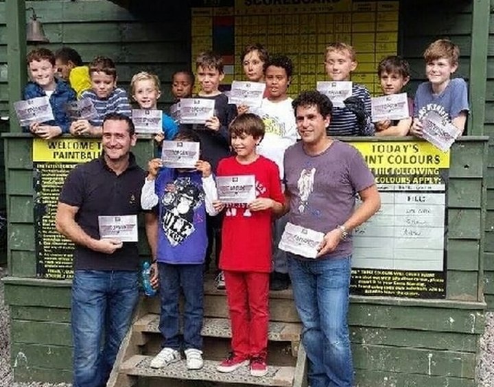 Will Mellor paintballing at Delta Force