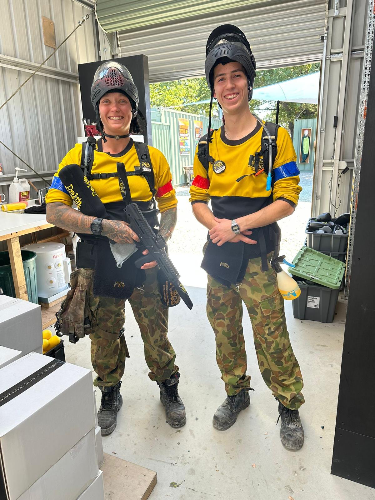 Delta Force Paintball marshal at a game zone