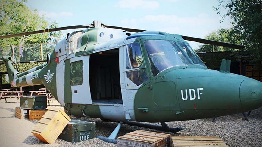 Black Hawk Down helicopter paintball prop