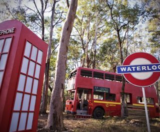 Double Decker Bus And Waterloo Sign London Apocalypse