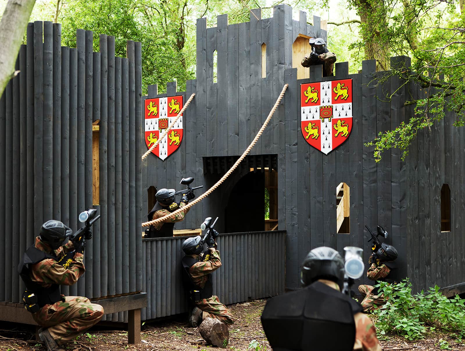 Delta Force Paintball Players Storm Sheriffs Castle