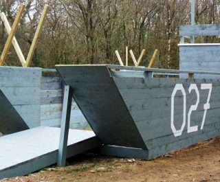 Model Military Ships At D-Day Landing Game Zones