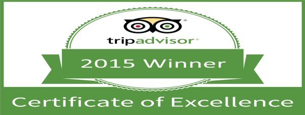 Trip Advisor 2015 Certificate of Excellence