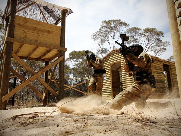 Delta Force Player Slides In Sand At Vietcong Village