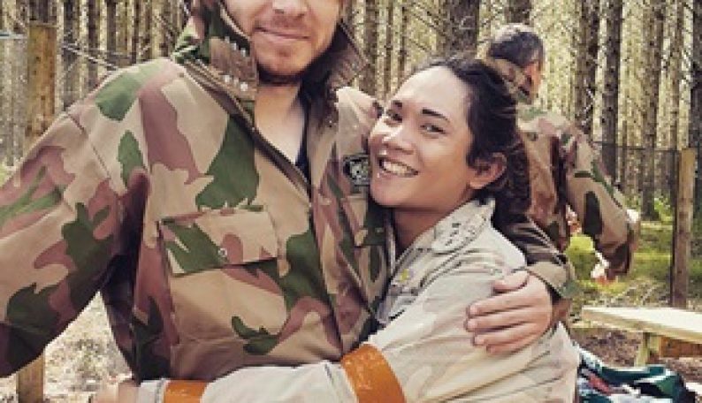 Couple in Paintball Gear