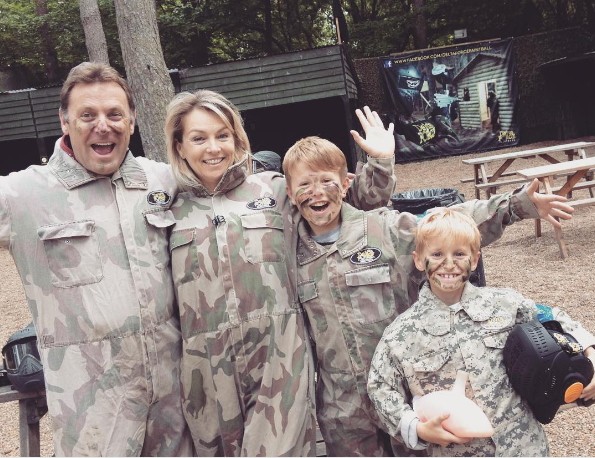 Mother's day family celebrating at Paintball Centre