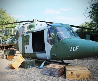 Side Of Military Helcopter At Black Hawk Down Game Zone