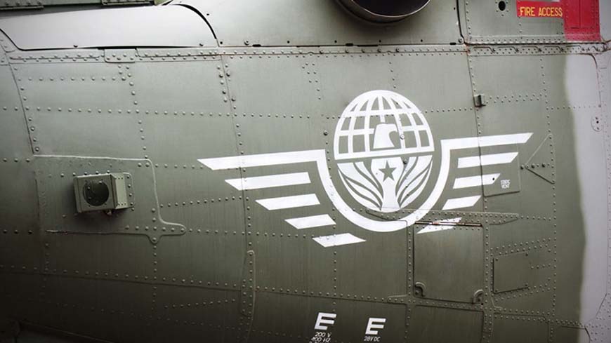 Logo On Military Helicopter At Delta Force Base Camp