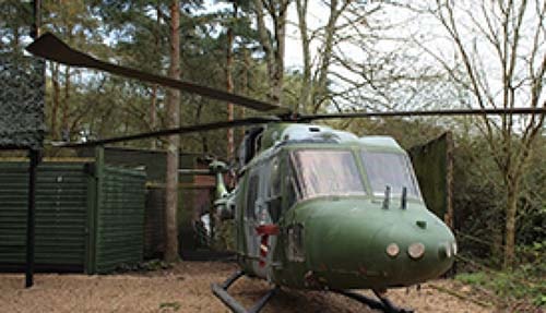 Decommissioned Lynx aircraft at Delta Force