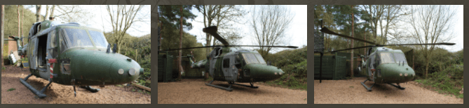 Helicopter at Delta Force base camp