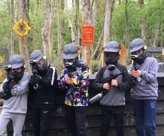 Mini players at Delta Force paintball