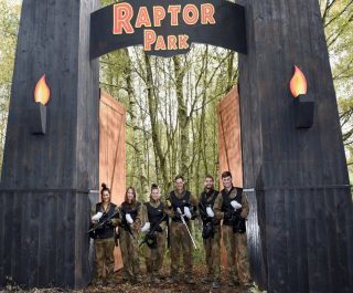 Delta Force Players Stood By Raptor Park Entrance