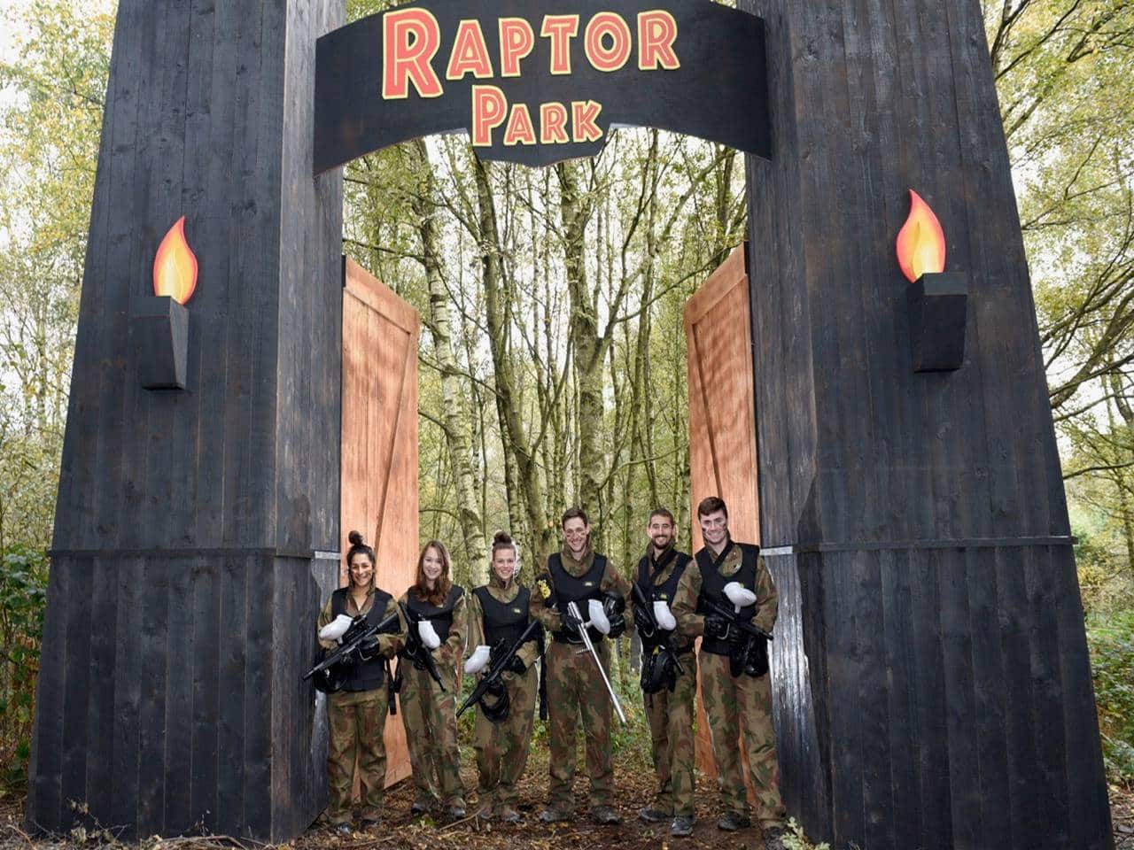 Delta Force Players Stood By Raptor Park Entrance