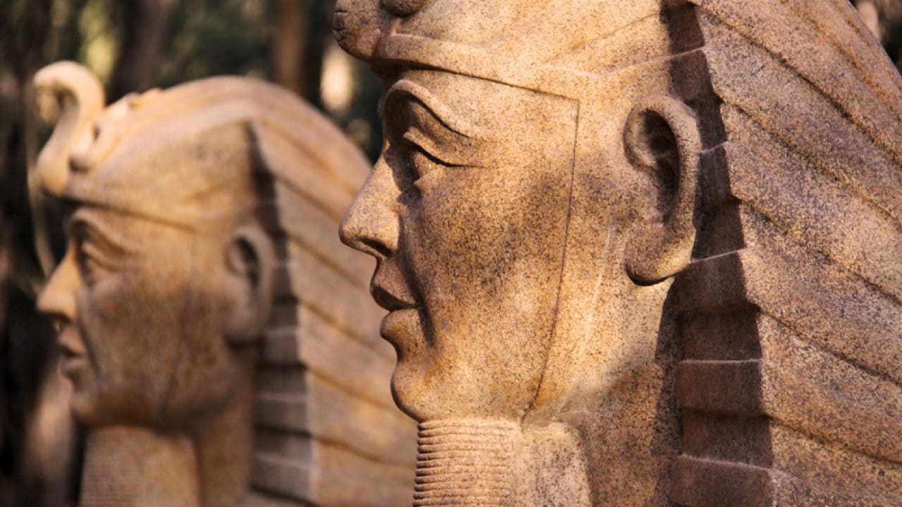 Close Up Of Pharaoh At Tomb Raider Game Zone