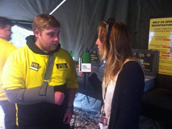 BBC Treasure Quest presenter interviews marshal