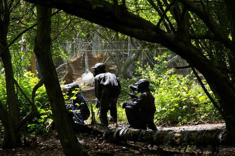 Players crouch in wait in undergrowth