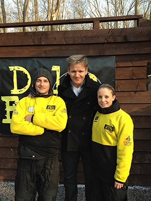 Gordon Ramsay poses with marshals