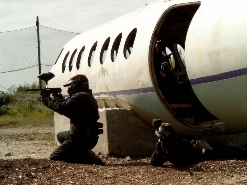 Players defend entrance to jet