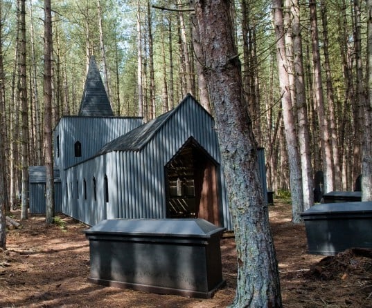 The Crypt church and coffins