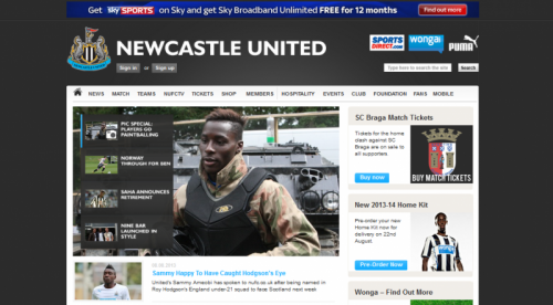 Delta Force on NUFC website