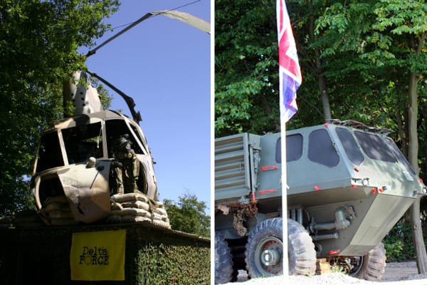 Silent Witness Chopper and Truck at Paintball Cobham