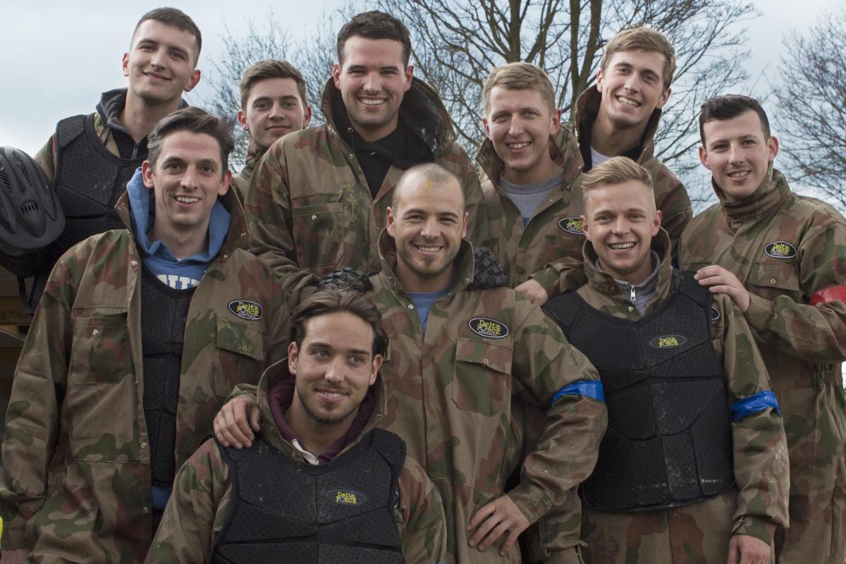 TOWIE boys paintballing