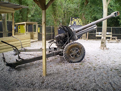 WWII Bofors anti-aircraft gun at Manchester base camp