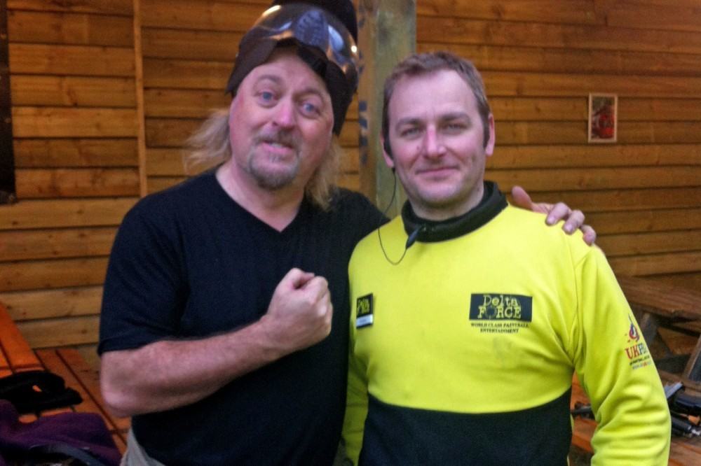 Bill Bailey poses with Delta Force marshal