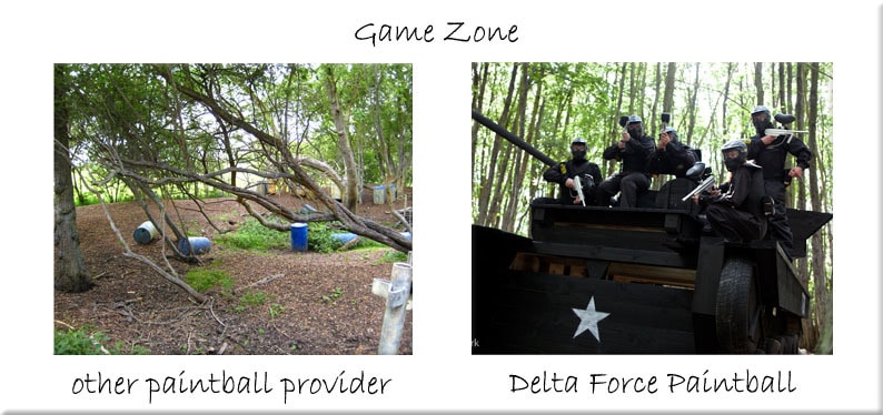 Game zone comparison tank