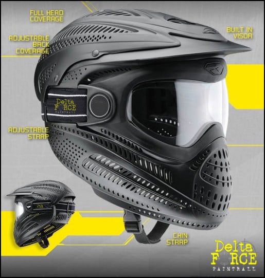 Fully head-covering paintball goggles