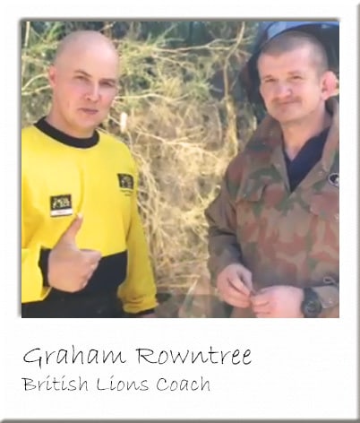 Graham Rowntree with Paintball Centre Manager