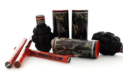 Delta Force smoke and flash-bang grenades