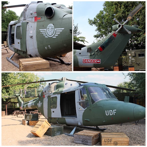 Side Lynx Helicopter At Delta Force Base Camp