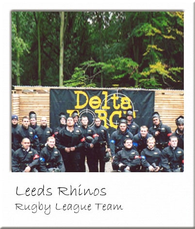 Leeds Rhinos Team at Paintball Leeds