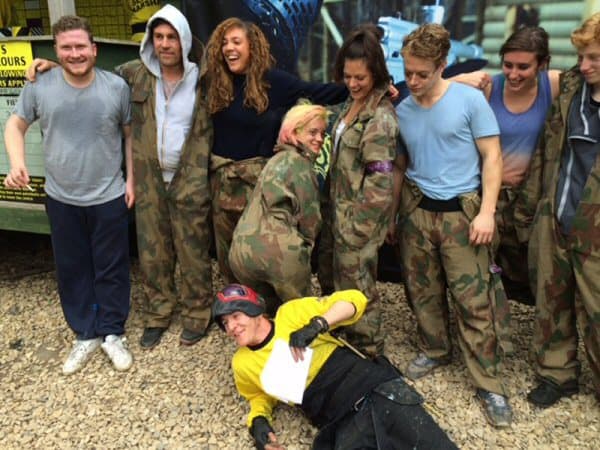 Lily Allen And Friends Pose With Delta Force Staff