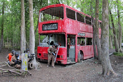 London Bus Game Zone at Paintball Cobham