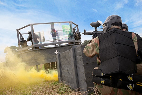 Manchester Paintballing Kids Birthday Party Action Shot