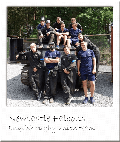 Newcastle Falcons Paintballing