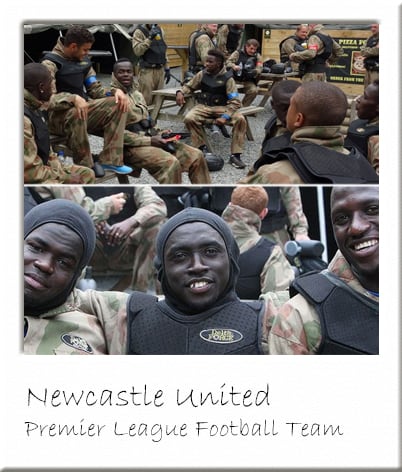 Newcastle United Footballers at Delta Force Paintball Newcastle