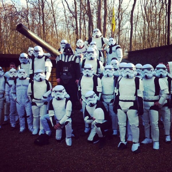 Darth Vader and Stormtroopers at base camp